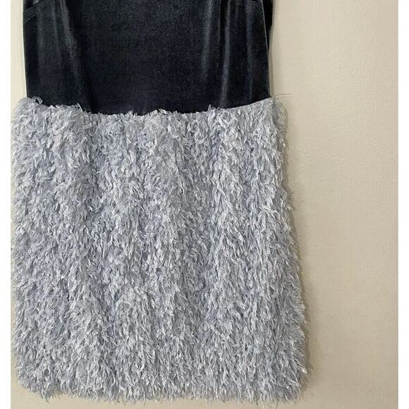 Sunday In Brooklyn Size Medium Feather Velvet Party Dress Fairy Anthropologie - Picture 5 of 9